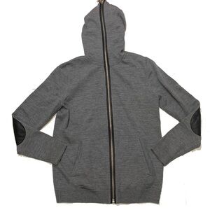 XS / The Kooples Gray Zip-Up Hoodie sweater
